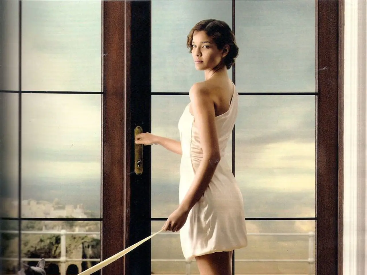 Woman rescues canine left tied outside her newly acquired residence, expressing concern for its...