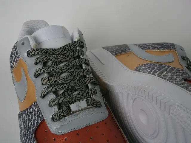 Hand-crafted Japanese sneakers are fired in a kiln similar to pottery creation process.