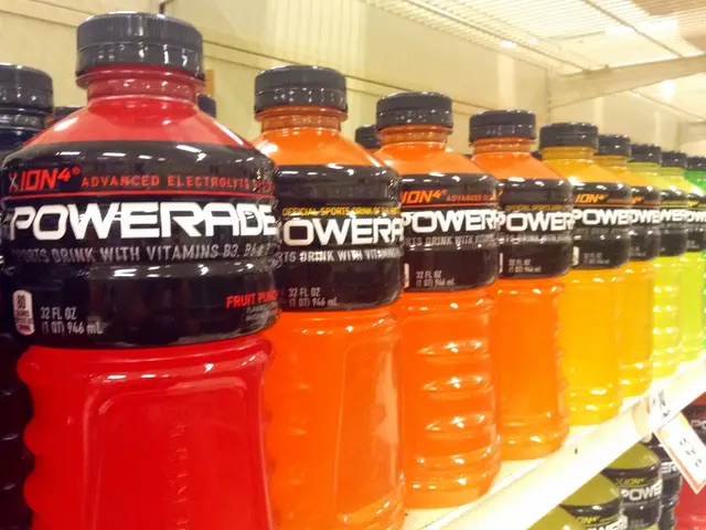 I think this image is taken in the supermarket. These are the juice bottles which are kept in an...